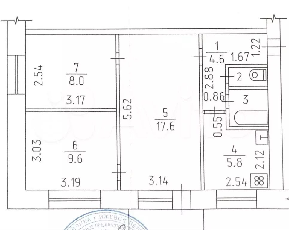 3-к. квартира, 50 м, 5/5 эт. - Фото 0