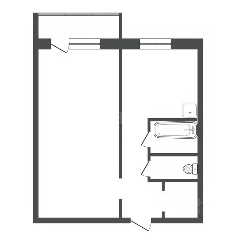 1-к кв. Красноярский край, Красноярск 9 Мая ул., 12 (28.9 м) - Фото 2