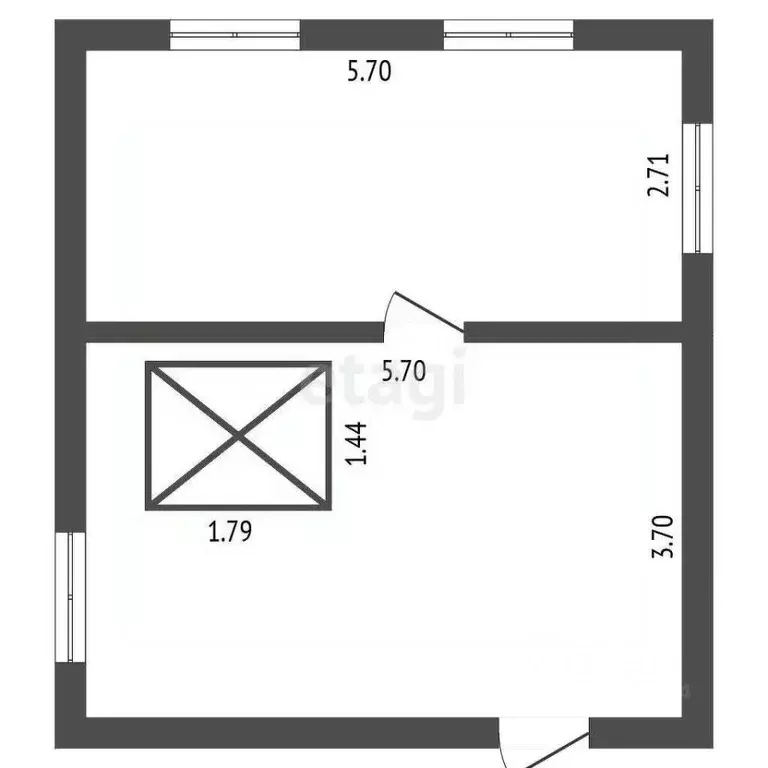 Дом в Вологодская область, Великоустюгский муниципальный округ, д. ... - Фото 1