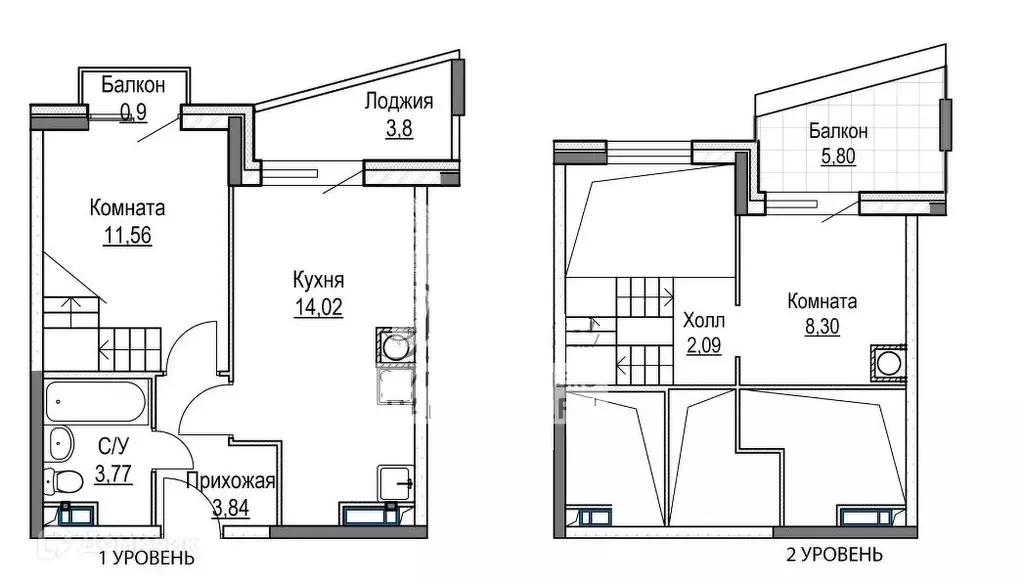 Продаётся 1-к квартира, 54.08 м - Фото 0