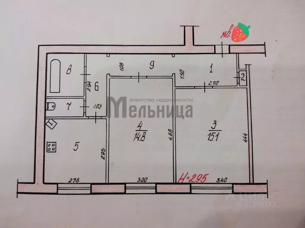 2-к кв. Волгоградская область, Волгоград Комсомольская ул., 10 (53.9 ... - Фото 2