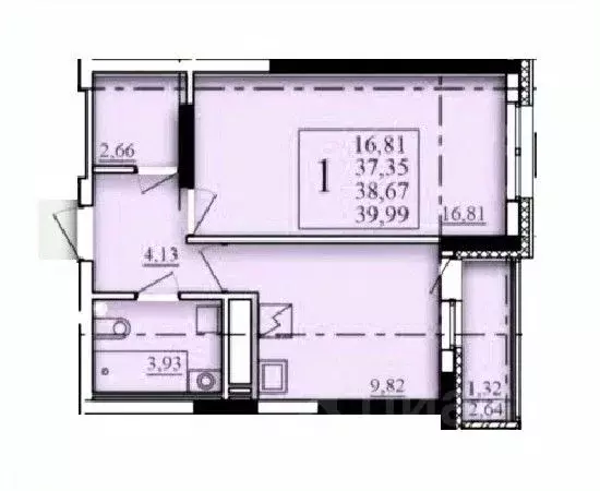 1-к кв. Башкортостан, Уфа Затон-Восточный жилрайон, Паруса жилой ... - Фото 1
