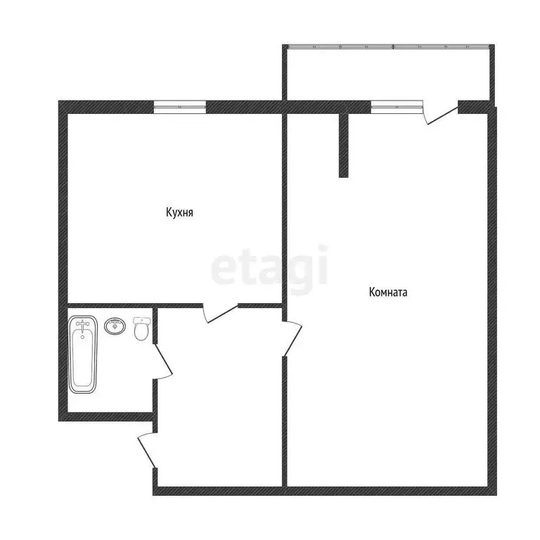 1-комнатная квартира: Белгород, улица Лермонтова, 33А (44.2 м) - Фото 1