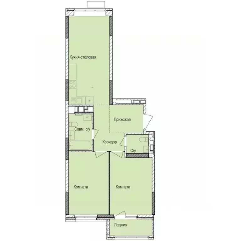 2-к кв. Удмуртия, Ижевск Автопроизводство жилрайон, Норвежский Лес ... - Фото 1