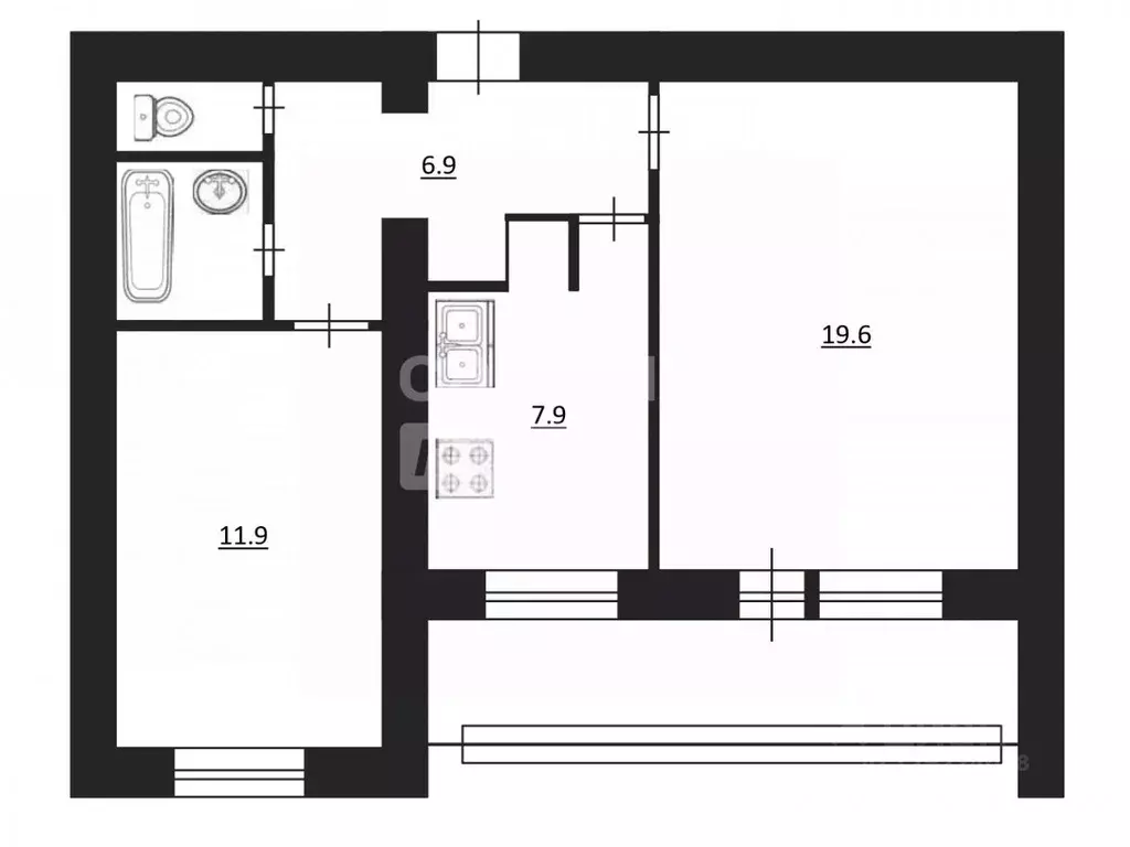 2-к кв. Московская область, Раменский муниципальный округ, Удельная ... - Фото 2