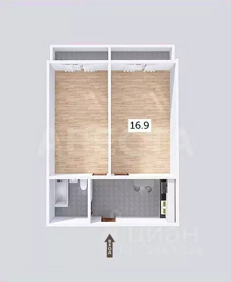 Комната Омская область, Омск ул. 19-я Рабочая, 81 (16.9 м) - Фото 1