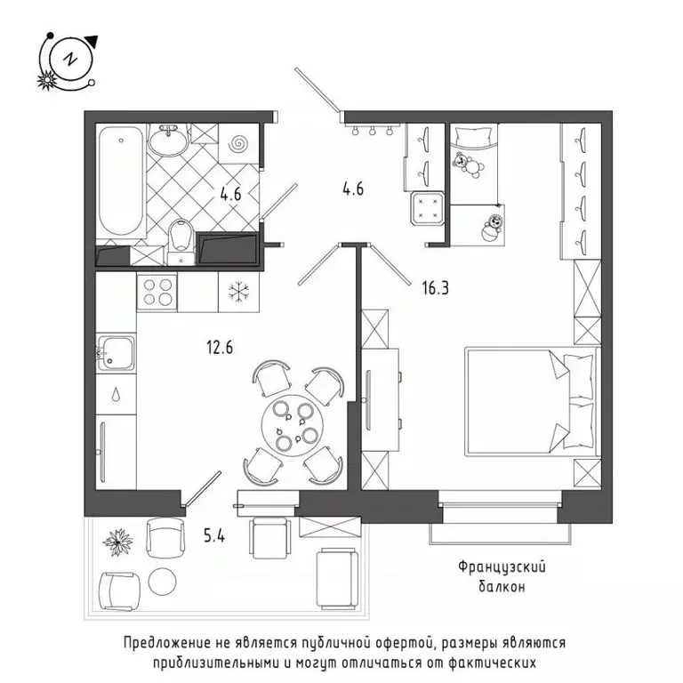 1-к кв. Санкт-Петербург Черниговская ул., 13к2 (40.0 м) - Фото 0