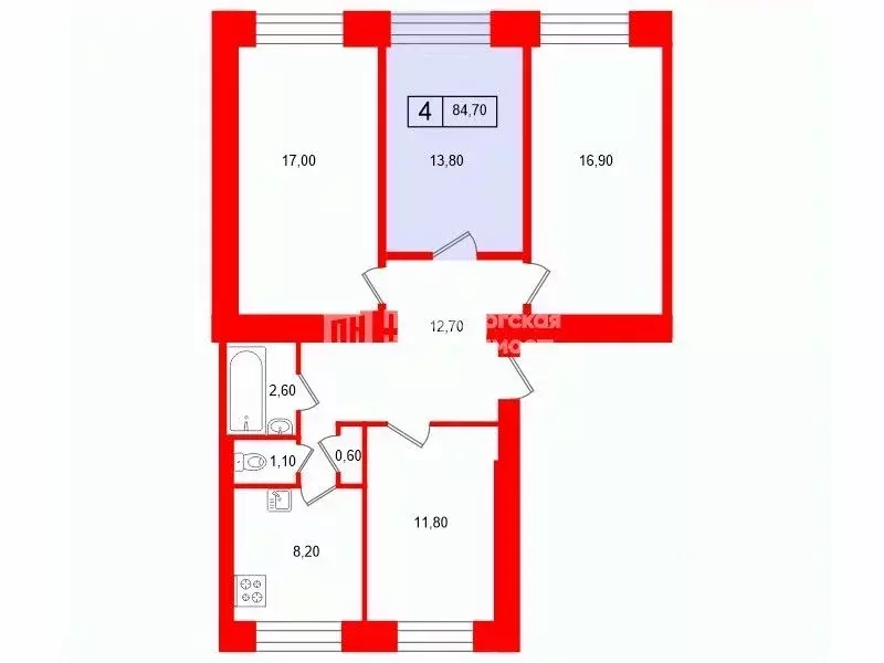 Комната Санкт-Петербург просп. Стачек, 92К1 (14.0 м) - Фото 2