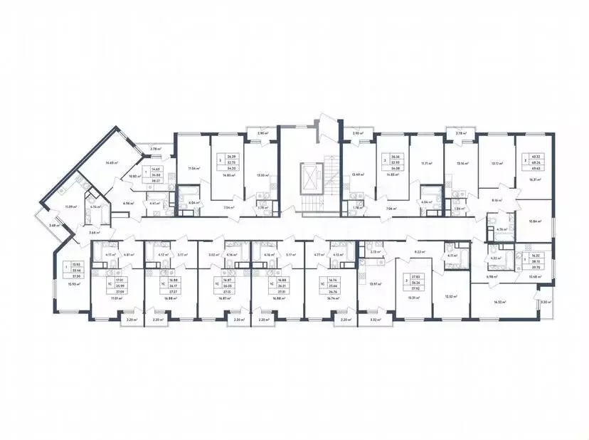 Квартира-студия, 27,3м, 1/4эт. - Фото 1