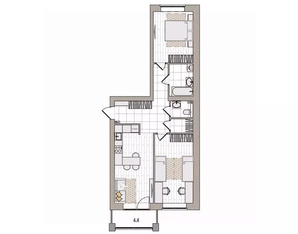 3-к кв. Кировская область, Киров городской округ, пос. Чистые Пруды ... - Фото 1