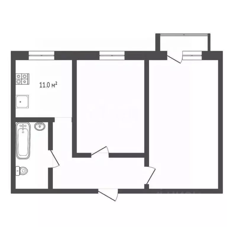 2-к кв. Ростовская область, Батайск ул. Котова, 24к1 (57.0 м) - Фото 2