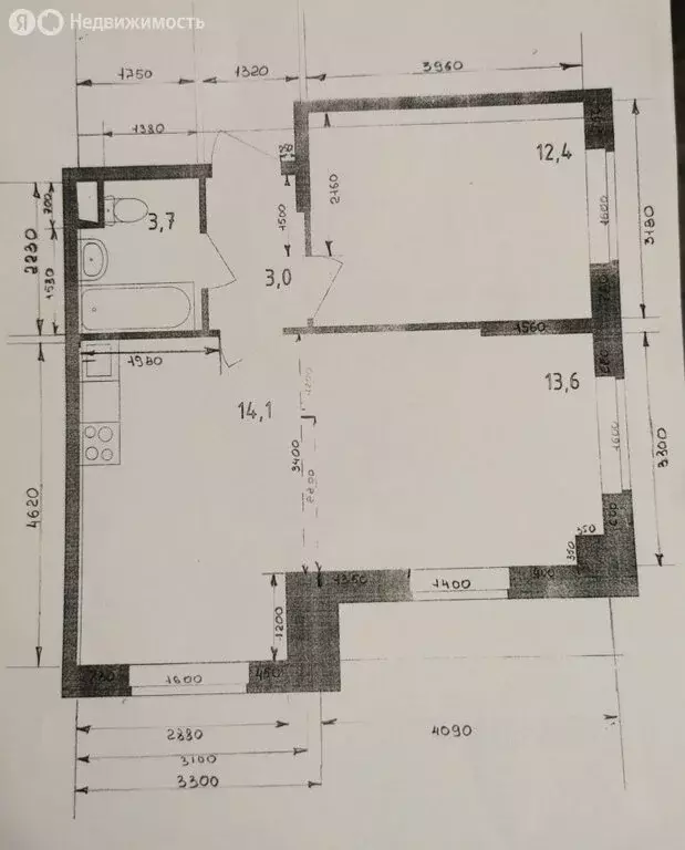2-комнатная квартира: Москва, улица Недорубова, 30 (47 м) - Фото 1