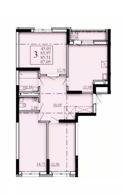 3-к кв. Башкортостан, Уфа Затон-Восточный жилрайон, Паруса жилой ... - Фото 1