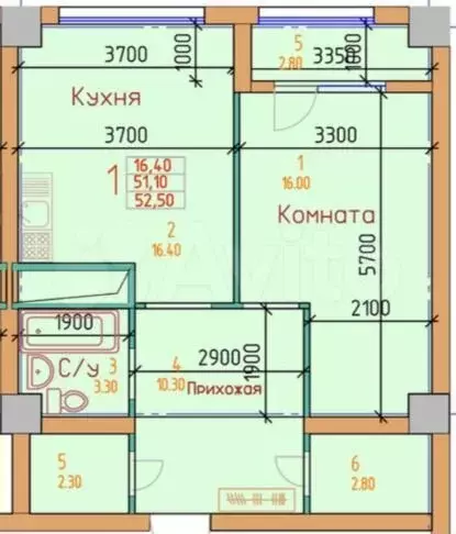 1-к. квартира, 40 м, 9/29 эт. - Фото 0