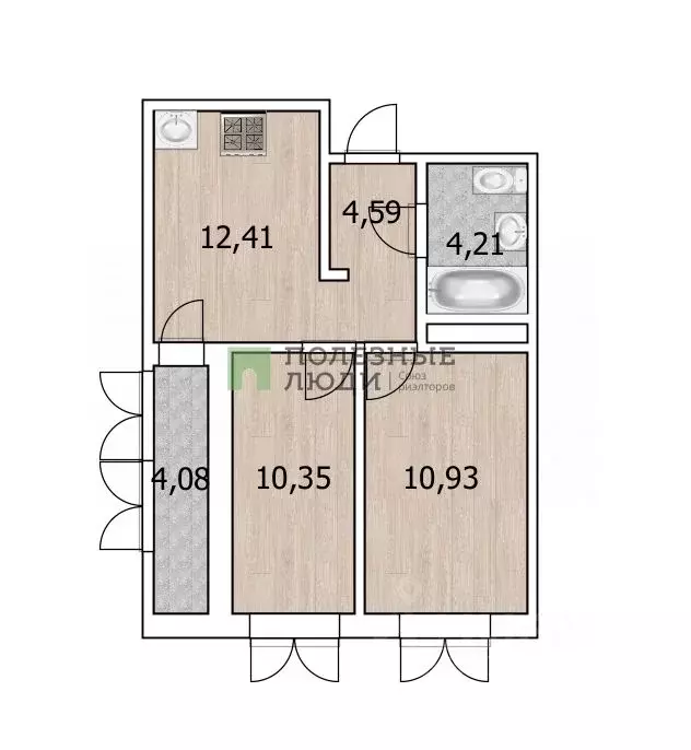 2-к кв. Башкортостан, Уфа ул. Воинов-Интернационалистов, 5 (45.0 м) - Фото 0