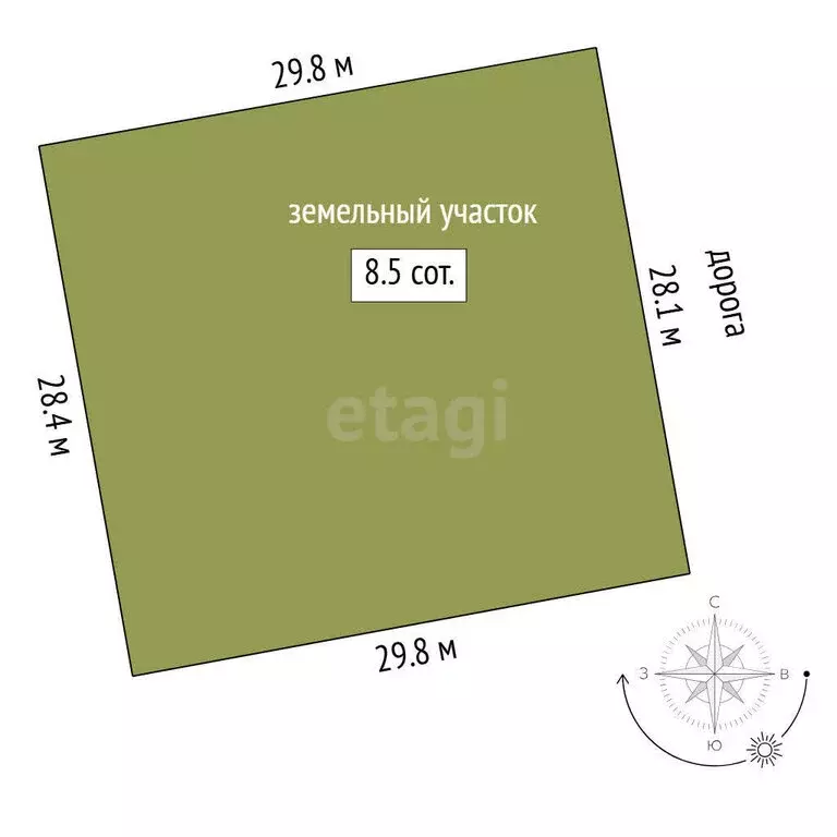 Участок в Тюмень, Полевая улица, 2с1 (8.46 м) - Фото 1