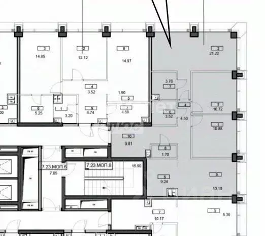 3-к кв. Москва ул. 4-я Марьиной рощи, 12К1 (85.39 м) - Фото 1