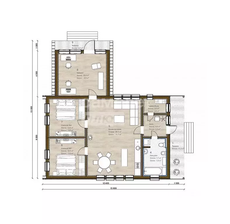 Дом в Московская область, Серпухов городской округ, Гринвилл кп  (135 ... - Фото 2