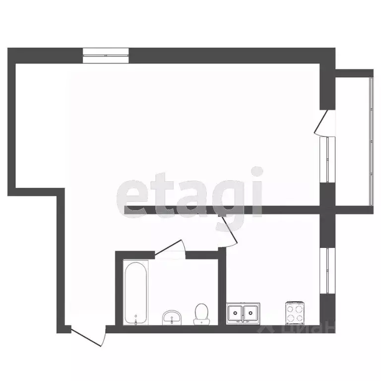 1-к кв. Тюменская область, Тюмень Широтная ул., 107 (32.9 м) - Фото 2