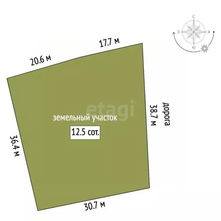 Участок в Крым, Симферопольский район, Добровское с/пос, с. Заречное ... - Фото 2