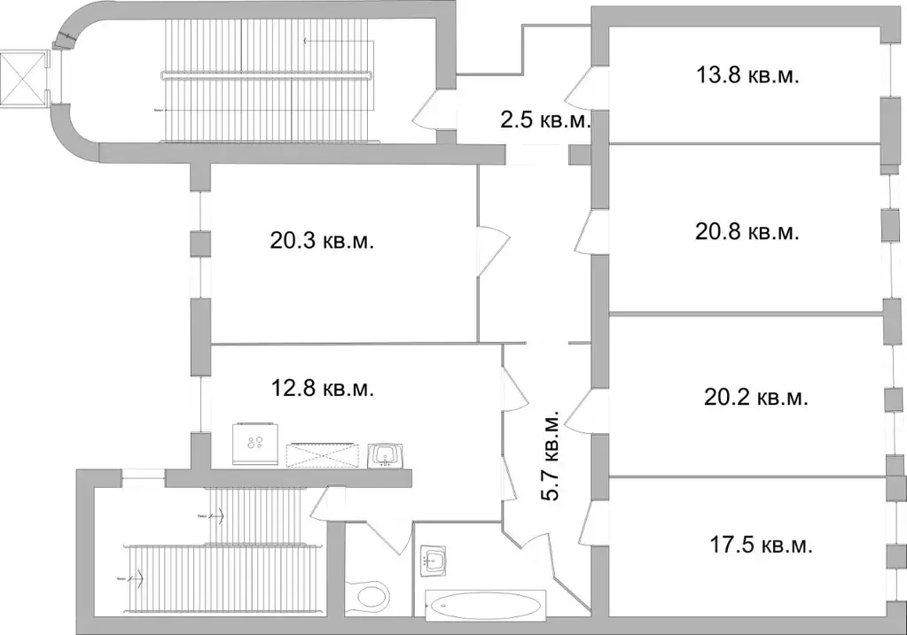 Комната Санкт-Петербург Кирочная ул., 11 (18.0 м) - Фото 0