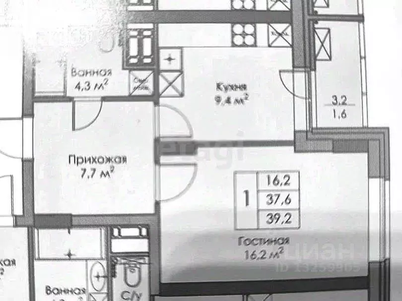 1-к кв. Липецкая область, Липецк Московская ул., 159к2 (38.0 м) - Фото 1