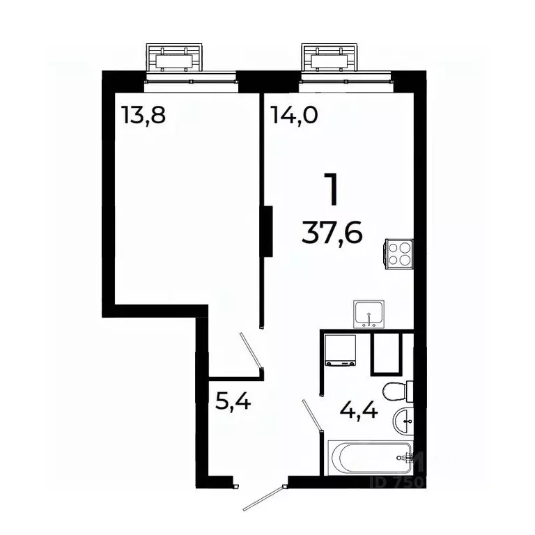 1-к кв. Нижегородская область, Нижний Новгород ул. Коперника, 15 (37.5 ... - Фото 1