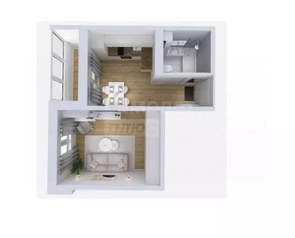 1-комнатная квартира: Оренбург, улица Фронтовиков, 10/4 (30.53 м) - Фото 2