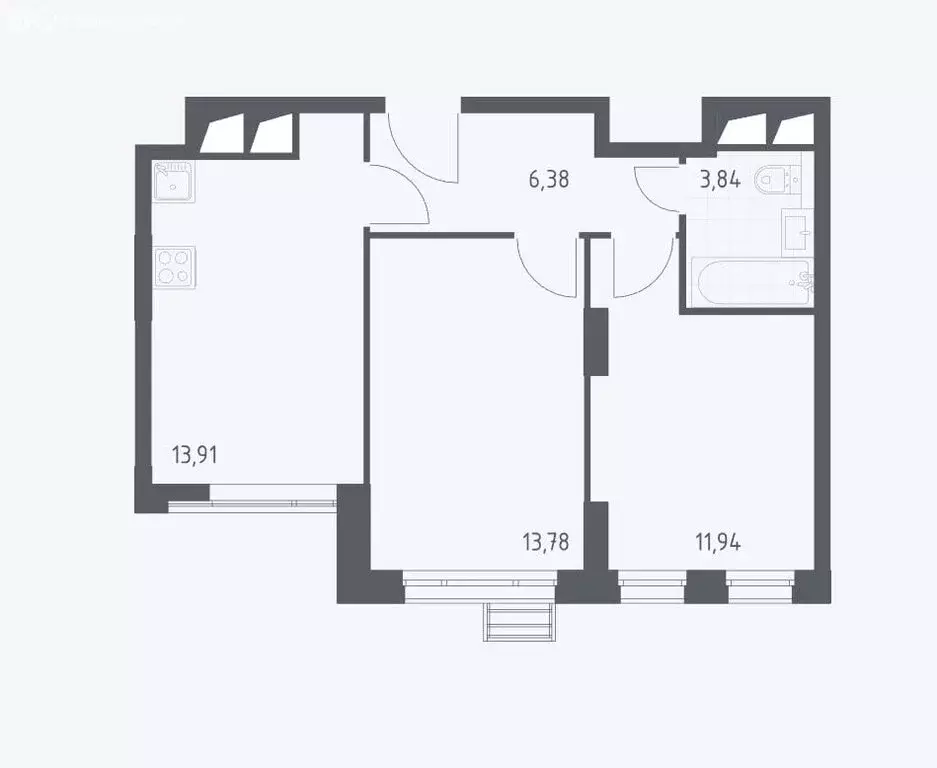 3-комнатная квартира: Красногорск, жилой комплекс Спутник, к15 (49.1 ... - Фото 1