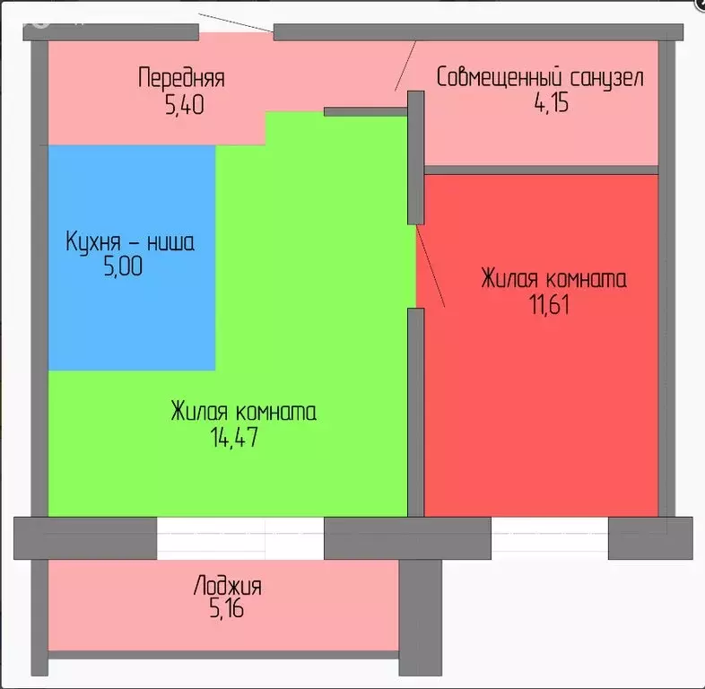 2-комнатная квартира: Челябинск, улица Героев Танкограда, 63А (40.5 м) - Фото 0