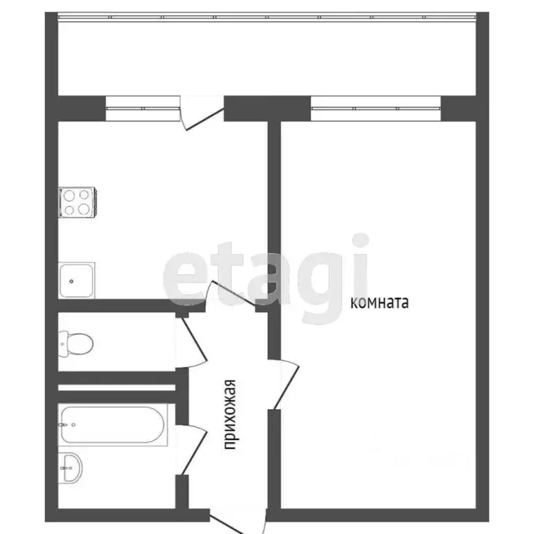 1-к кв. Тюменская область, Ишим бул. Белоусова (28.5 м) - Фото 1