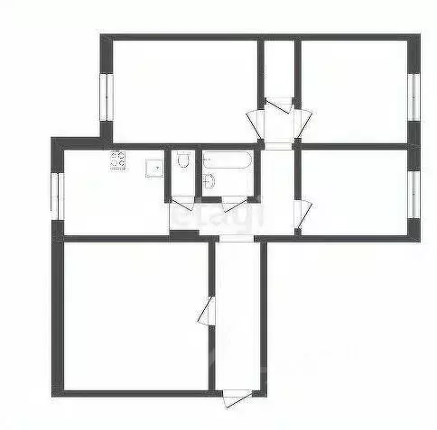 4-к кв. Кемеровская область, Новокузнецк ул. Покрышкина, 30 (78.3 м) - Фото 2