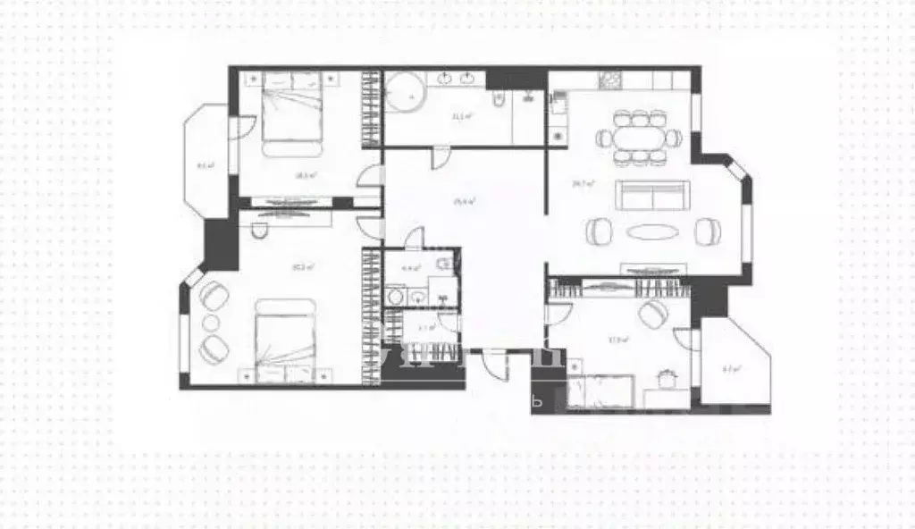 4-к кв. Москва Ломоносовский просп., 25к5 (153.8 м) - Фото 2