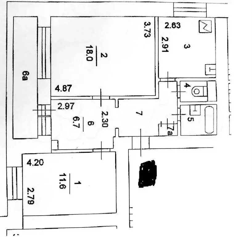 2-к. квартира, 57 м, 4/9 эт. - Фото 0