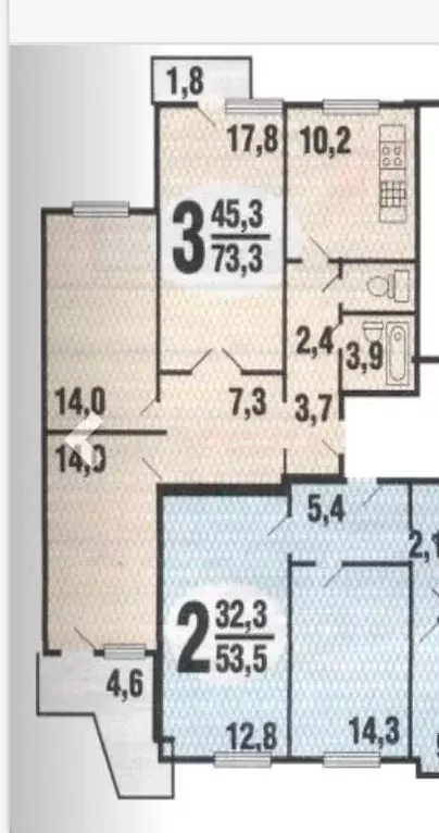 3-к кв. Москва Витебская ул., 3К1 (74.6 м) - Фото 0