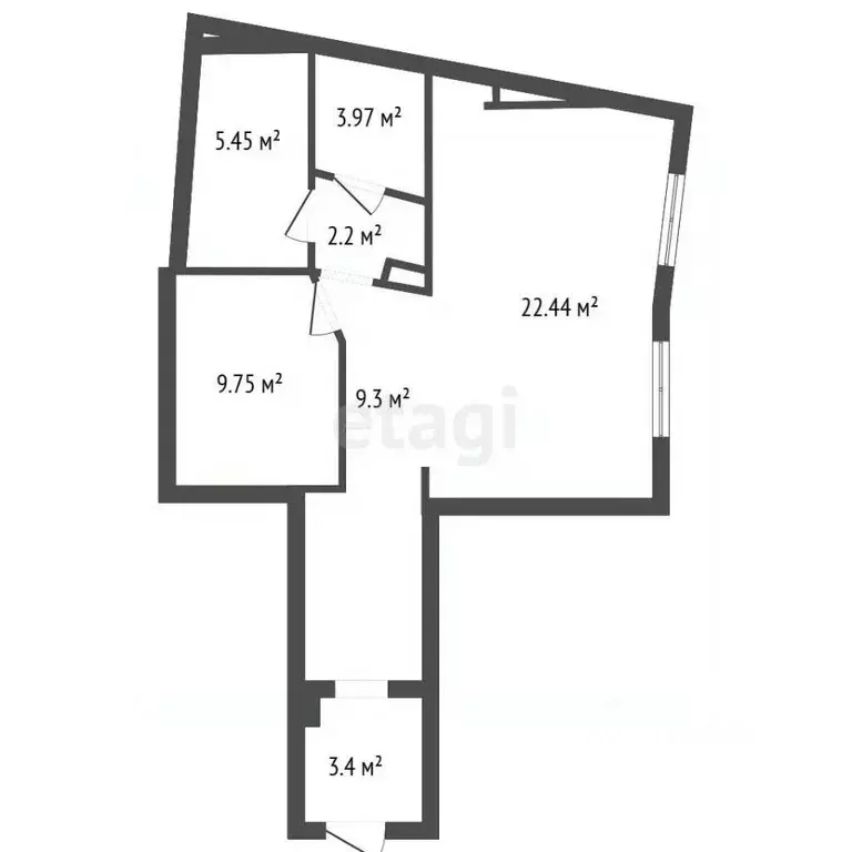 1-к кв. Санкт-Петербург Пионерская ул., 50 (64.6 м) - Фото 2