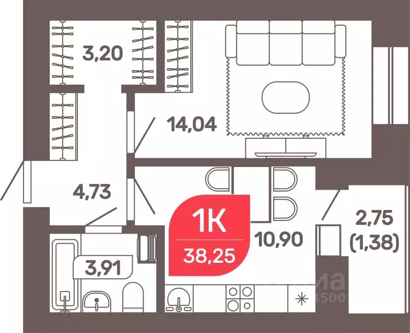 1-к кв. Забайкальский край, Чита Романовский мкр, 31 (38.25 м) - Фото 0