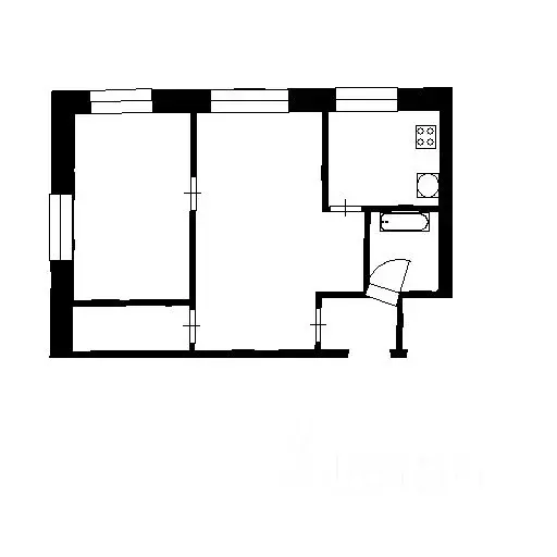 2-к кв. Башкортостан, Уфа просп. Октября, 37/2 (45.0 м) - Фото 2