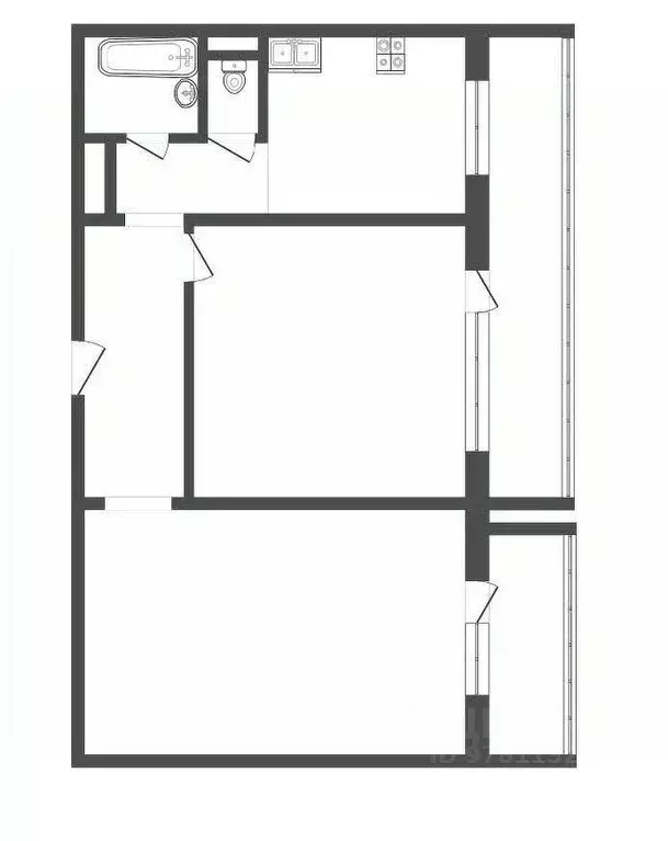 2-к кв. Кемеровская область, Прокопьевск Тырган мкр, 10-й мкр, 5 (49.7 ... - Фото 1