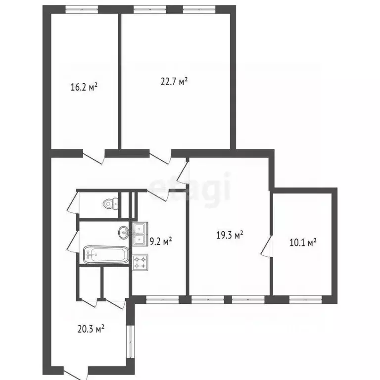 Комната Санкт-Петербург Садовая ул., 81 (24.7 м) - Фото 1