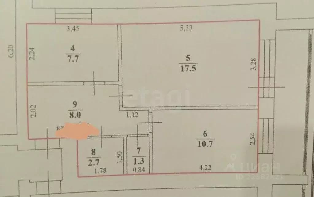 2-к кв. Удмуртия, Можга Можгинский район, Садовая ул., 5 (47.9 м) - Фото 1