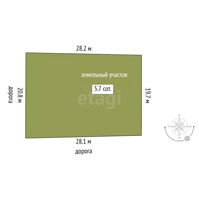 Участок в Тюменский муниципальный округ, СНТ Луговое, Янтарная улица ... - Фото 1