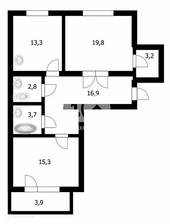 Продаётся 2-к квартира, 78.9 м - Фото 1