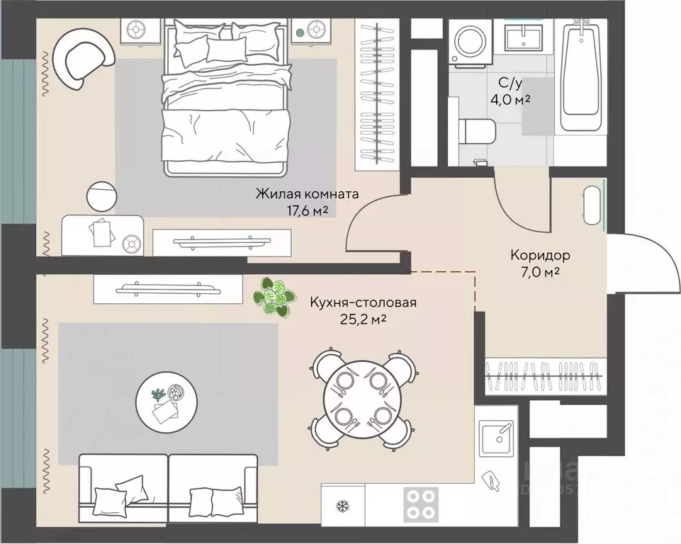 1-к кв. Свердловская область, Екатеринбург Эльмаш жилрайон, Изумрудный ... - Фото 1