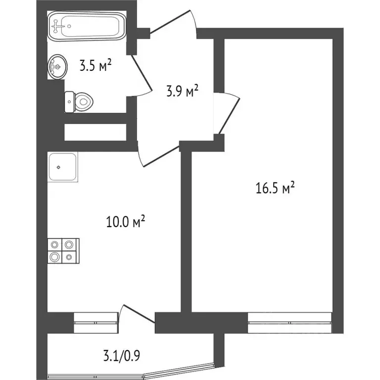 1-к кв. Московская область, Лобня ул. Колычева, 2 (35.0 м) - Фото 2