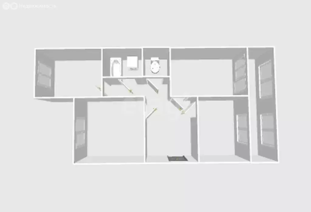 3-комнатная квартира: Южно-Сахалинск, планировочный район Луговое, ... - Фото 1