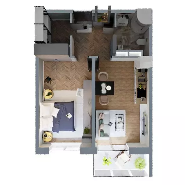 1-комнатная квартира: Калуга, улица Пухова, 58 (50.34 м) - Фото 2