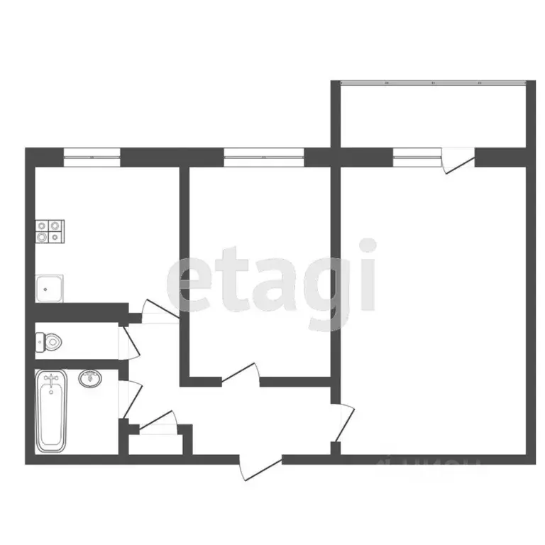 2-к кв. Тверская область, Тверь Хрустальная ул., 45 (51.4 м) - Фото 1