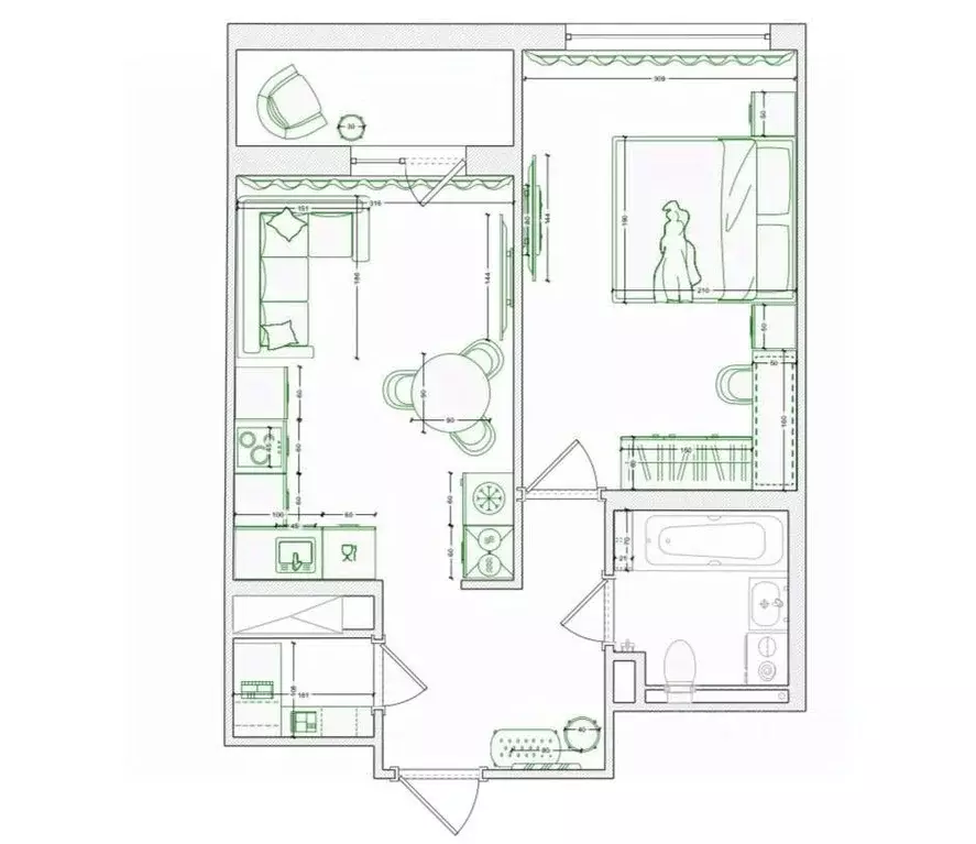1-к кв. Санкт-Петербург Петровский просп., 22к2 (47.2 м) - Фото 2