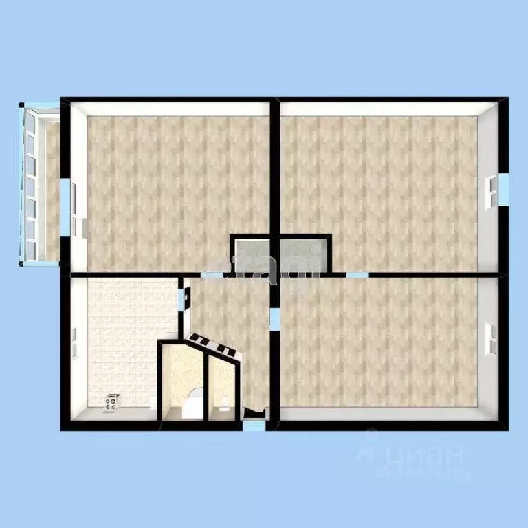 3-к кв. Башкортостан, Ишимбайский район, с. Петровское ул. ... - Фото 2